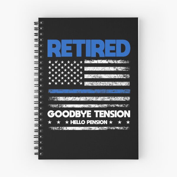 Item preview, Retired Police Goodbye Tension Hello Pension - Blue Line designed and sold by shirti.