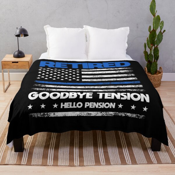 Item preview, Retired Police Goodbye Tension Hello Pension - Blue Line designed and sold by shirti.