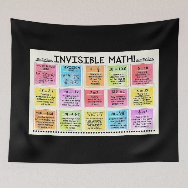 Item preview, Invisible Math Multiplication Signs Division Signs Gift Teacher Math, Math Room designed and sold by Stewar-ArtCool.