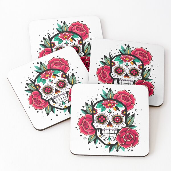 Item preview, Sugar Skull With Roses Art Collection designed and sold by JTS STORE.