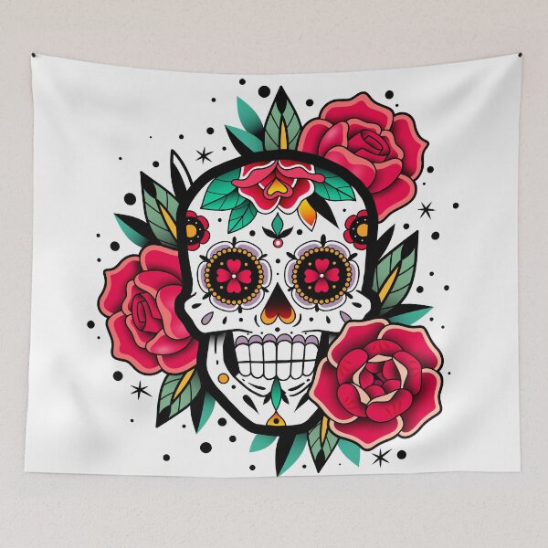 Item preview, Sugar Skull With Roses Art Collection designed and sold by JTS STORE.