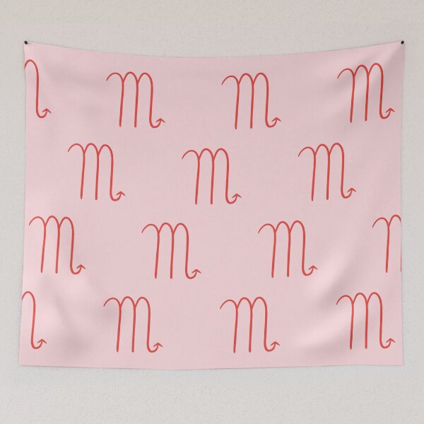 Item preview, minimalist scorpio pattern in red and pink designed and sold by neopop.