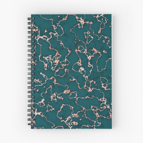 Item preview, Rose gold and dark teal shiny marble veins texture designed and sold by CynthiaGraphics.
