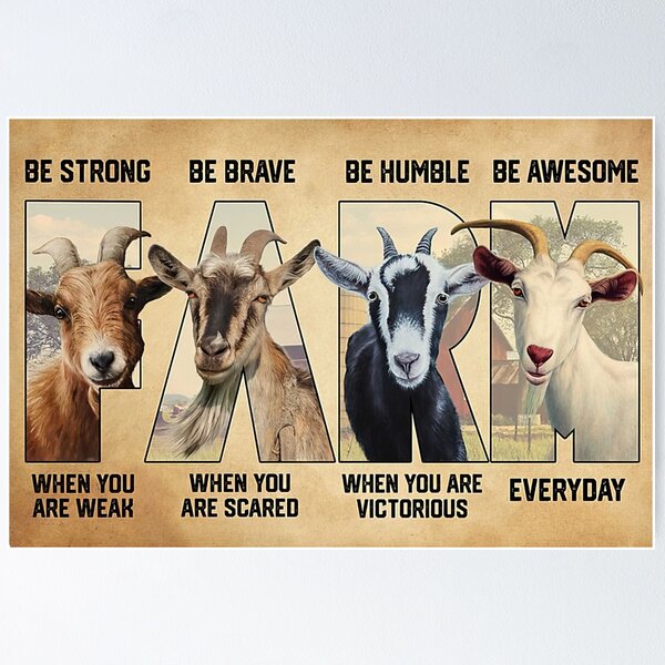 Item preview, Be Strong When You Are Weak - Goat Farm Farmer Lovers designed and sold by KellenCowleyArt.