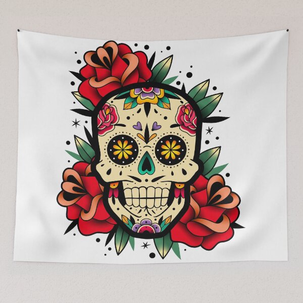 Item preview, Sugar Skull With Roses Art Collection designed and sold by JTS STORE.