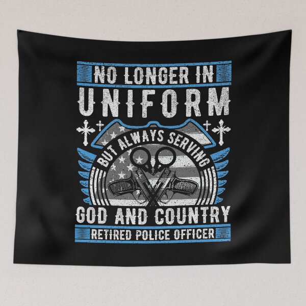 Item preview, Police Officer Vintage Flag - Retired Police designed and sold by shirti.