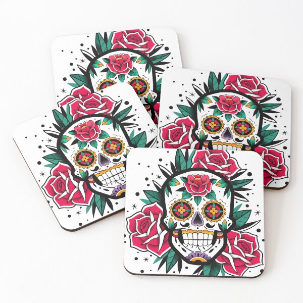 Item preview, Sugar Skull With Roses Art Collection designed and sold by JTS STORE.