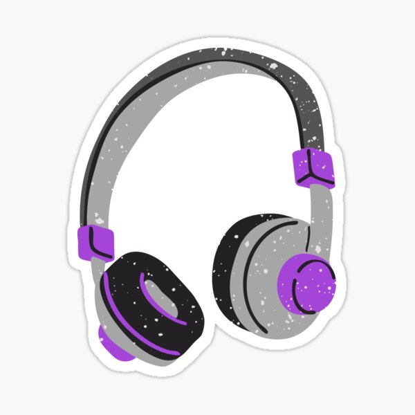 NEON HEADPHONES  Sticker for Sale by WOOGSTOWN