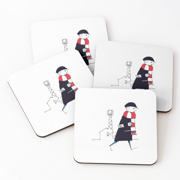 Item preview, Fklat Cap Fan, Red and White Scarf, Illustrated Tribute designed and sold by FoleyPottery.