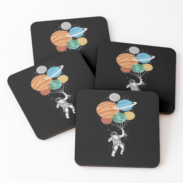 Item preview, Astronaut holding Planet Balloons Solar System space designed and sold by joandinkelSH.