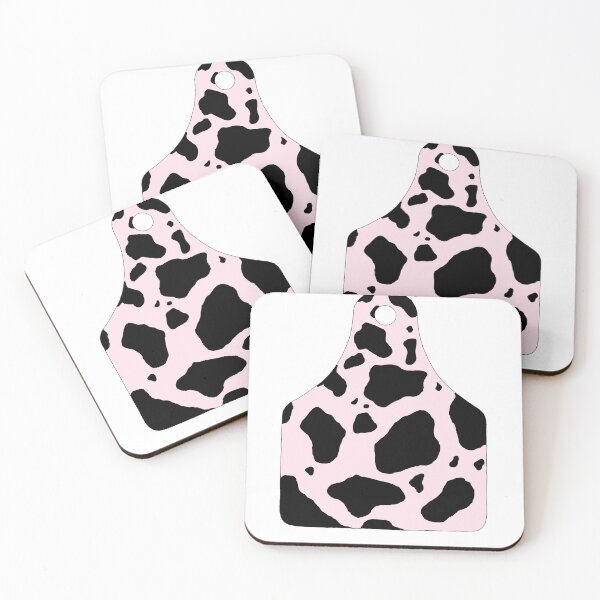 Item preview, Cowgirl Pink Cowprint Cattle Livestock Tag designed and sold by ARS Design.