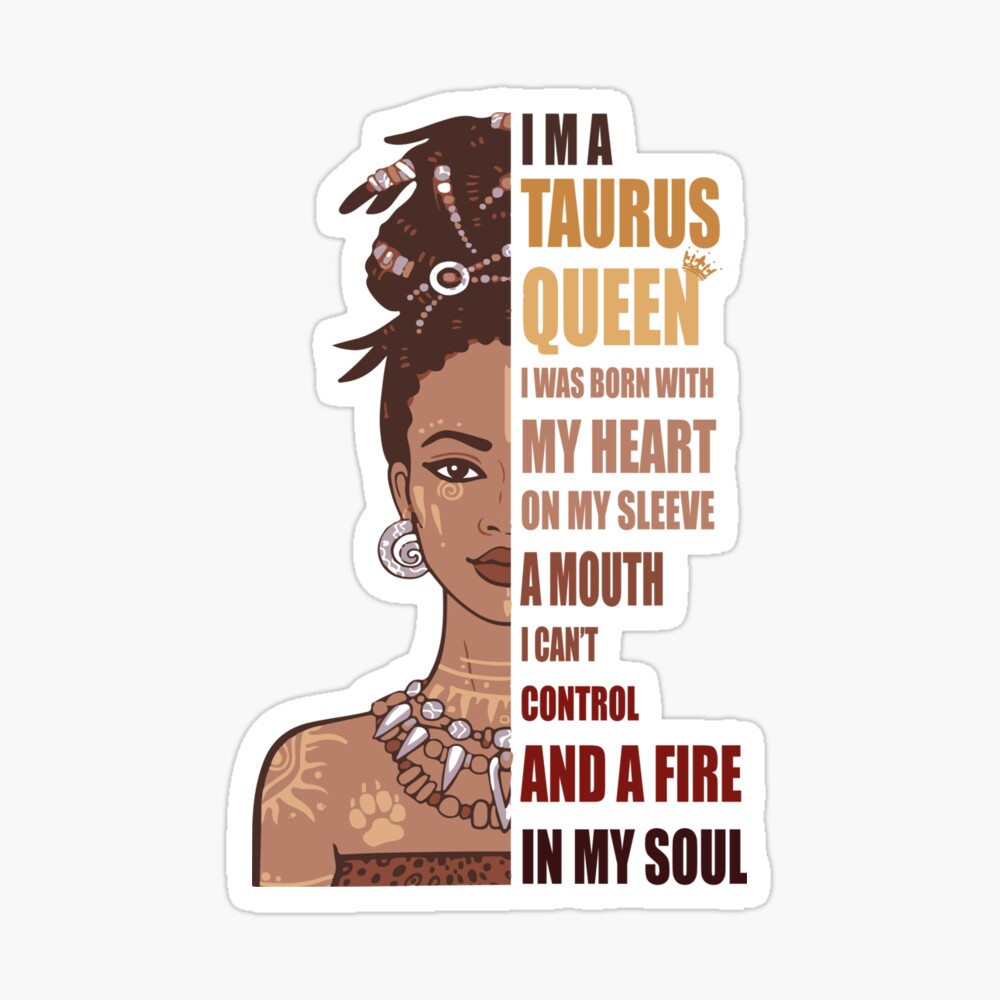 I m A Taurus Queen Black Proud African Womens May Birthday Gift Zodiac Poster