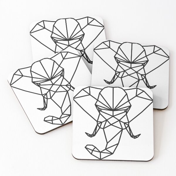 Item preview, Geometric elephant designed and sold by ozkr.