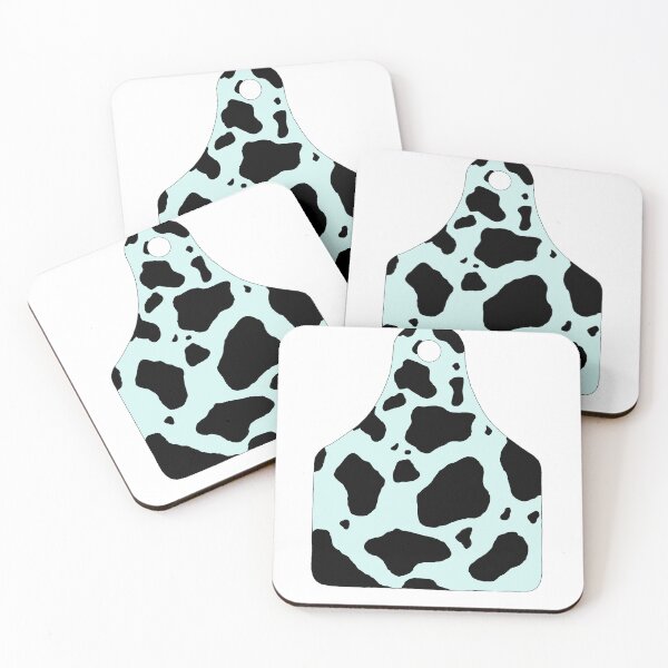 Item preview, Cowgirl Blue Cowprint Cattle Livestock Tag designed and sold by ARS Design.