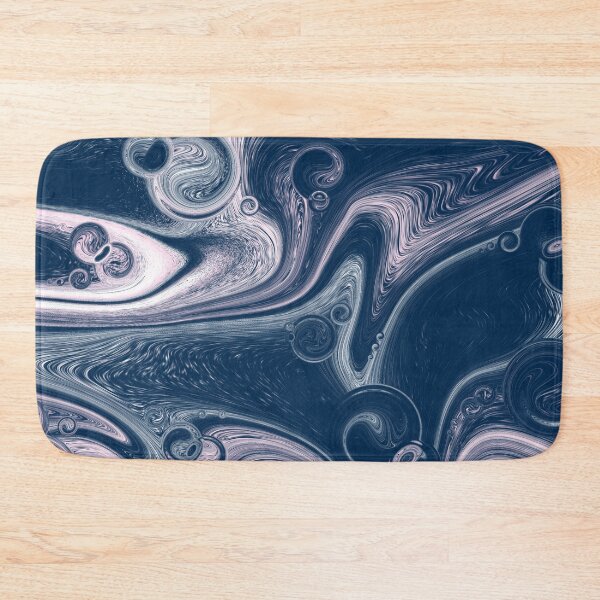 Item preview, Navy blue blush pink agate liquid marble fluid artwork designed and sold by CynthiaGraphics.