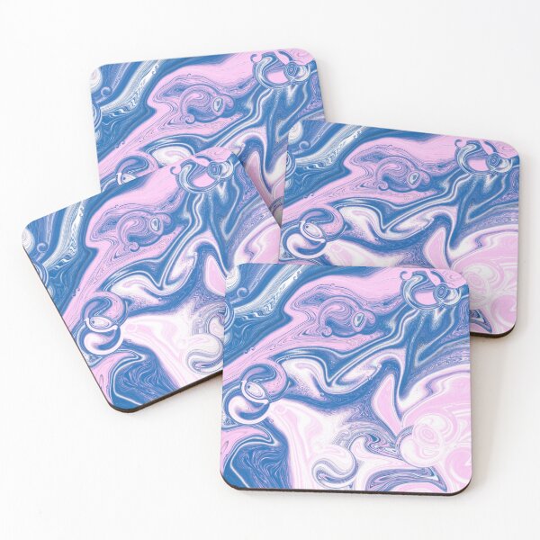 Item preview, Blue pink agate liquid marble texture fluid artwork designed and sold by CynthiaGraphics.