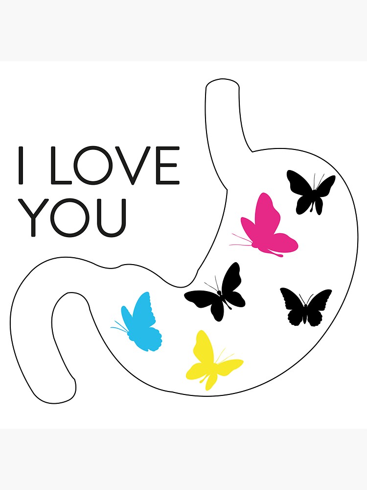 "Butterflies in the stomach" Sticker for Sale by maldro Redbubble