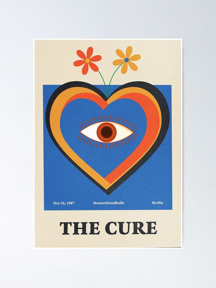 92978 The Cure 1984 European Tour Decor LAMINATED POSTER FR 