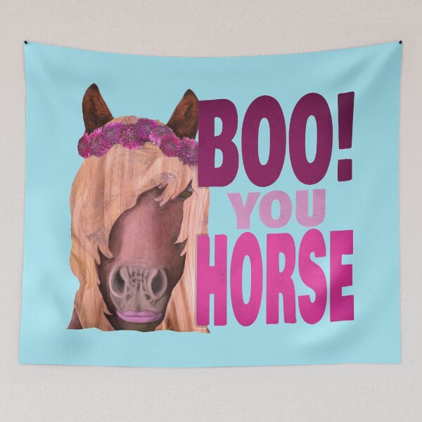 Item preview, Boo, You Horse Hand-Drawn Digitally Painted designed and sold by GrynszpanDezign.