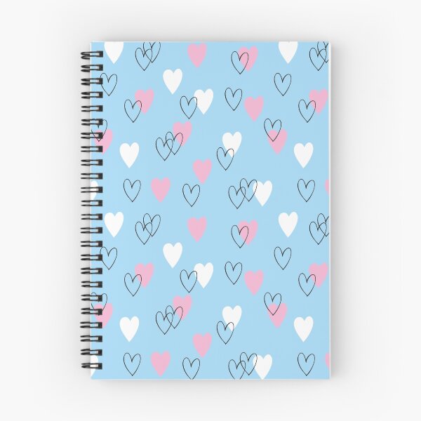 Item preview, Pink and white hearts on blue background designed and sold by Gelena.