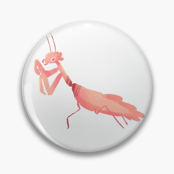 Item preview, cute pink praying mantis designed and sold by HibiscusHeron.