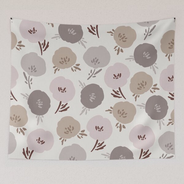 Item preview, Ornamental Pattern With Brown and Beige Colors Flowers designed and sold by digoarpi.