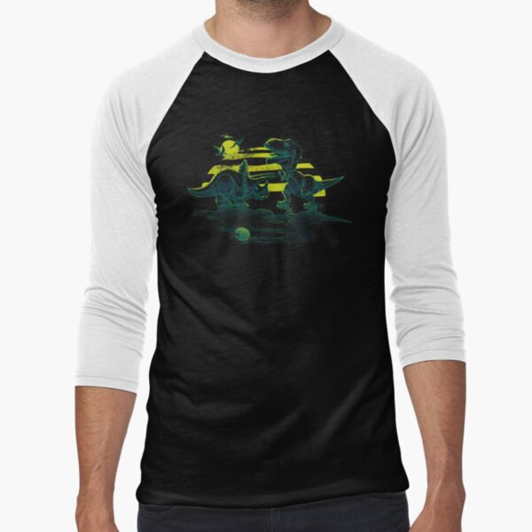 EPIC DINOSAUR BATTLE at Dawn Baseball ¾ Sleeve T-Shirt