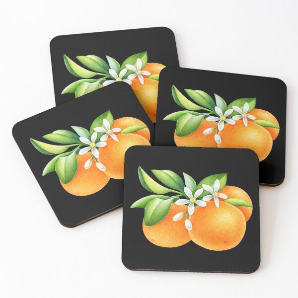 Item preview, Blooming orange tree branch with fruits 2 designed and sold by Lyubava.