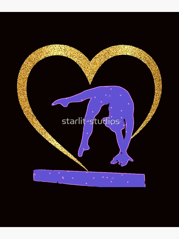 "Gymnastics Heart of Gold Gymnast" Poster by starlitstudios Redbubble