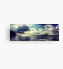 Clouds over lake Canvas Print