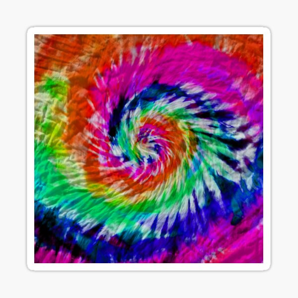 Shibori tie dye handmade texture with watercolor mix pattern Sticker