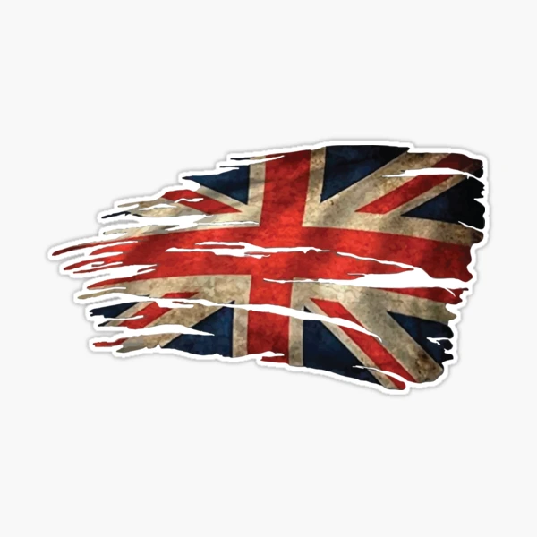 UK Flag Union Jack Distressed Decal For Ford Transit SWB 2000-2006 – Glossy Rear Panel Sticker - View #2
