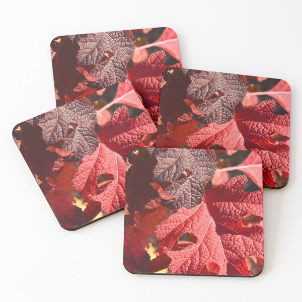 Item preview, Red Hydrangea Leaves designed and sold by artfulnotebook.