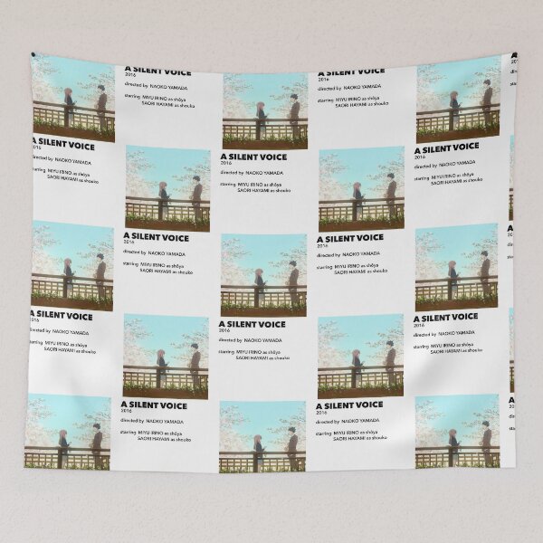 Item preview, a silent voice minimal movie poster designed and sold by cool stickerz.