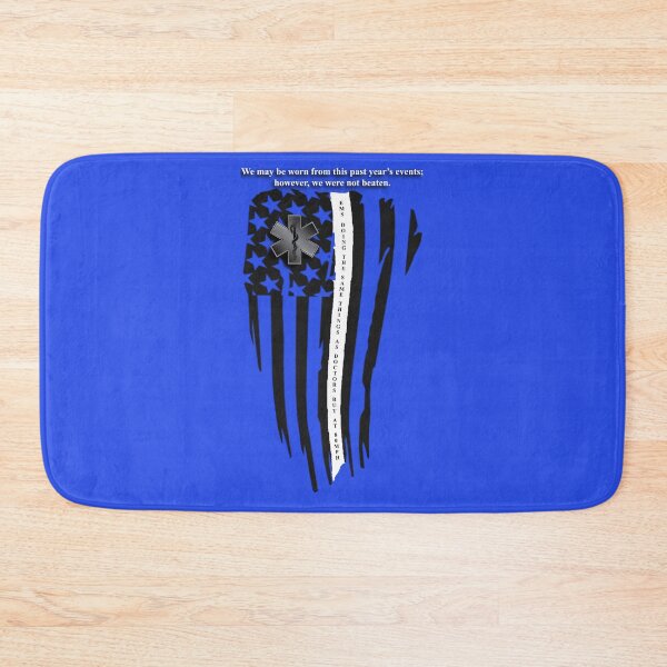 Item preview, Worn Thin White Line - EMS Flag designed and sold by DonaldsGraphics.