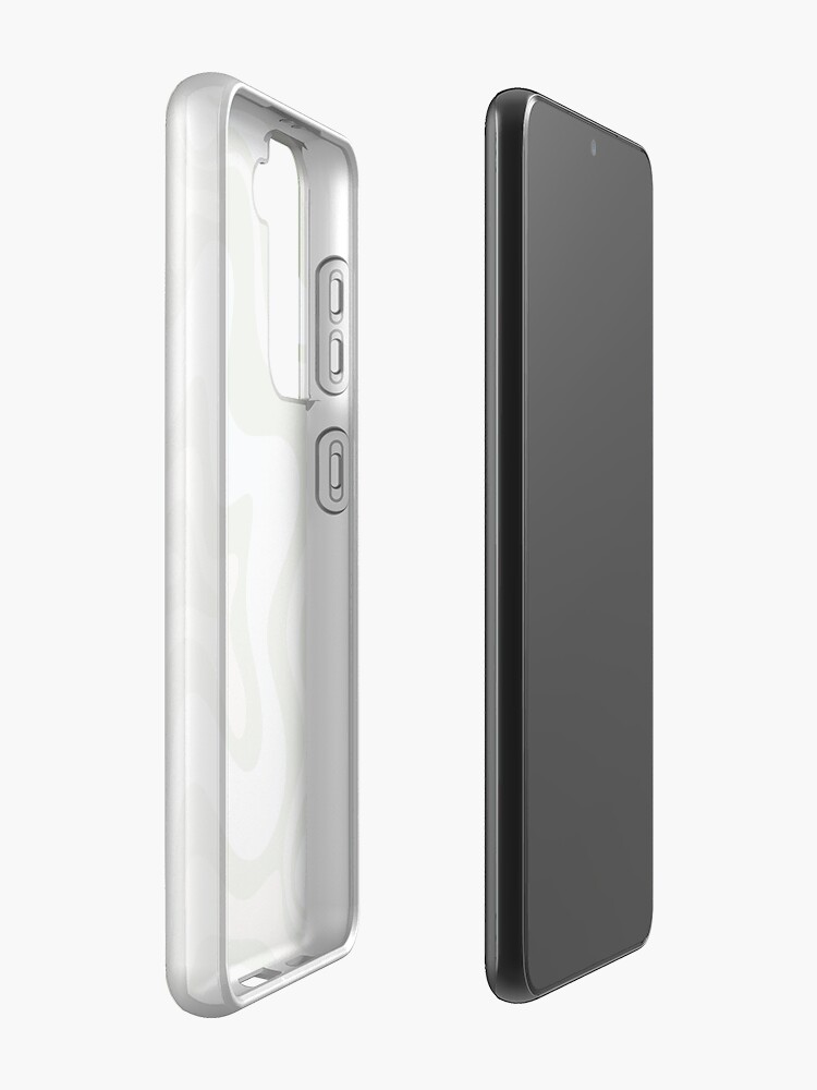 Alternate view of Liquid Swirl Contemporary Abstract in Light Sage Green Grey Almond Samsung Galaxy Phone Case