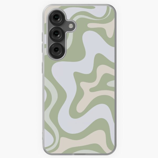 Item preview, Liquid Swirl Contemporary Abstract in Light Sage Green Grey Almond designed and sold by kierkegaard.
