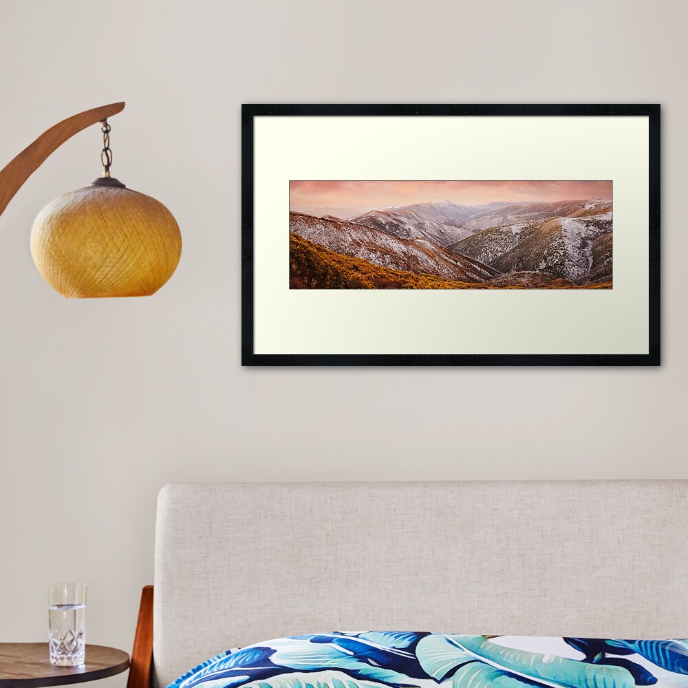 Mt Feathertop Sunset, Victoria, Australia Framed Art Print