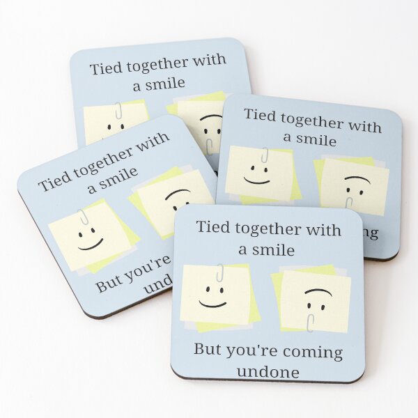 Item preview, Tied together with a smile But you're coming undone designed and sold by DesignsbyLib.