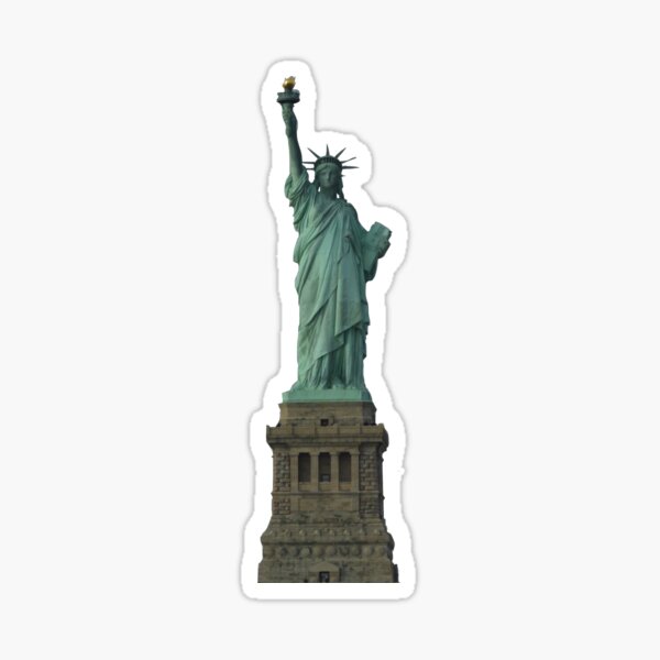 New York - Statue of Liberty Head - Red White Blue Sticker for Sale by  unconformed