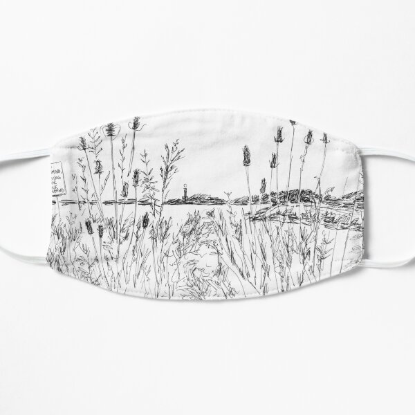 Wildflowers at the Beach, Wilkeson Pointe Flat Mask