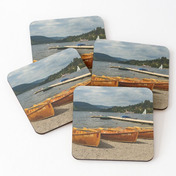 Item preview, Wooden rowing boats at lake Titisee, Black Forest Germany designed and sold by svanaerschot.