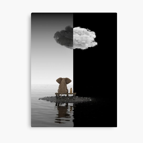 Item preview, Elephant and Dog sit on a island designed and sold by Mike Kiev art.