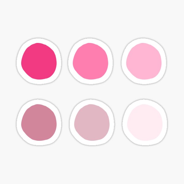 pink aesthetic color palette color swatch  Sticker for Sale by