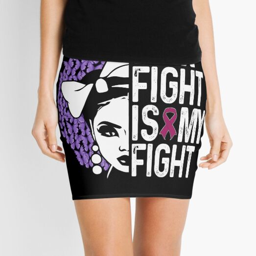 Her Fight Is My Fight Conciencia De La Cinta Verde Azulado Mujeres Lindo Minifalda
