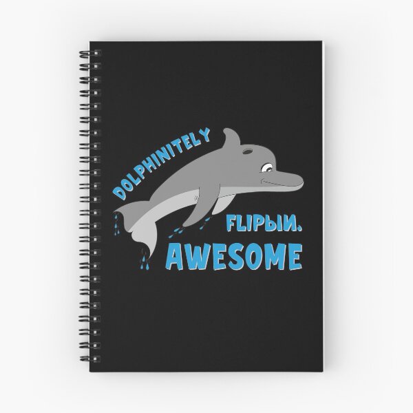 Item preview, Dolphinitely Flippin' Awesome Funny Dolphin Pun designed and sold by OmmeDesigns.