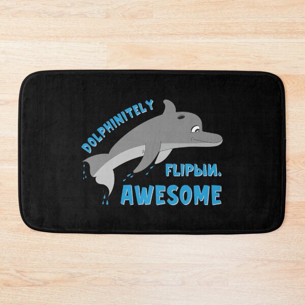 Item preview, Dolphinitely Flippin' Awesome Funny Dolphin Pun designed and sold by OmmeDesigns.