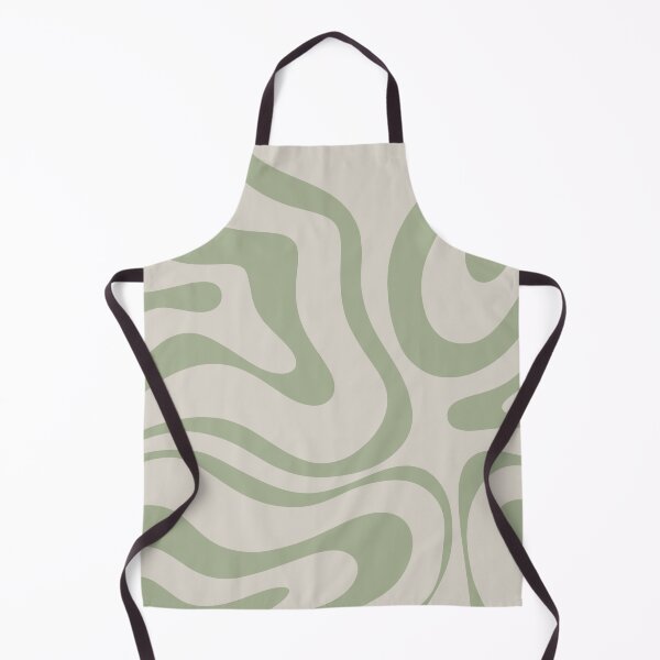Item preview, Liquid Swirl Abstract Pattern in Beige and Sage Green designed and sold by kierkegaard.