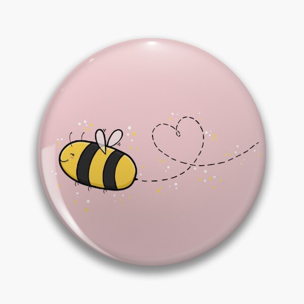 Item preview, Cute Wholesome Bee doing a Heart Loop Dee Loop, Digital Illustration designed and sold by AlmightyClaire.