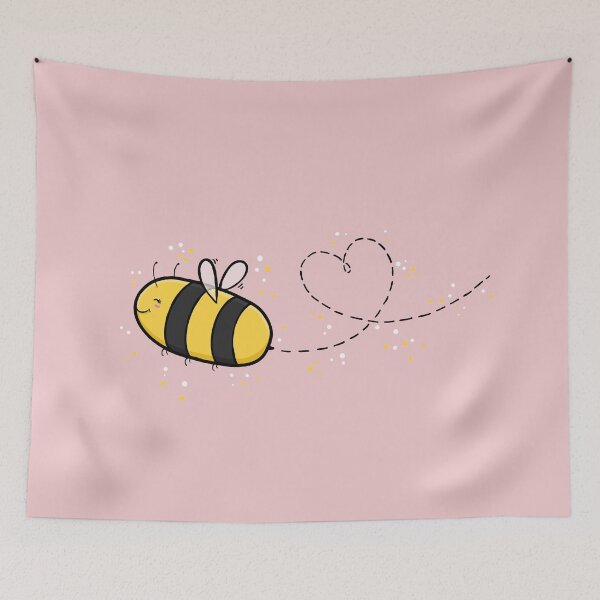Item preview, Cute Wholesome Bee doing a Heart Loop Dee Loop, Digital Illustration designed and sold by AlmightyClaire.